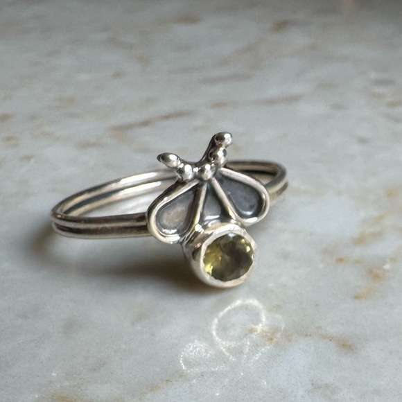 NWOT Sundance Cheerful Bee Ring Tourmaline Sterling Silver